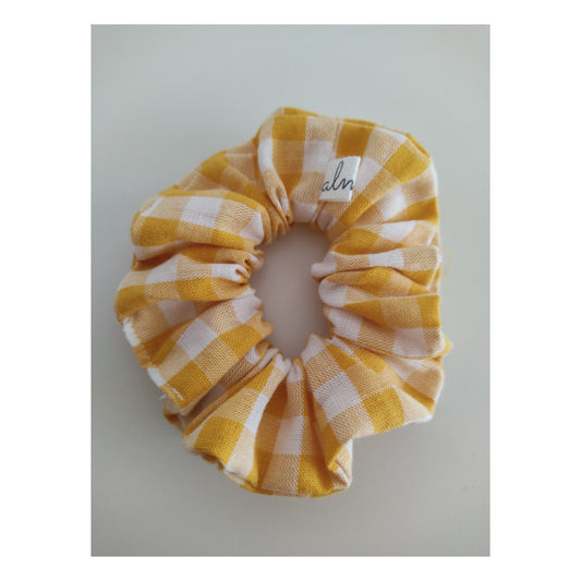 Scrunchies vichy giallo